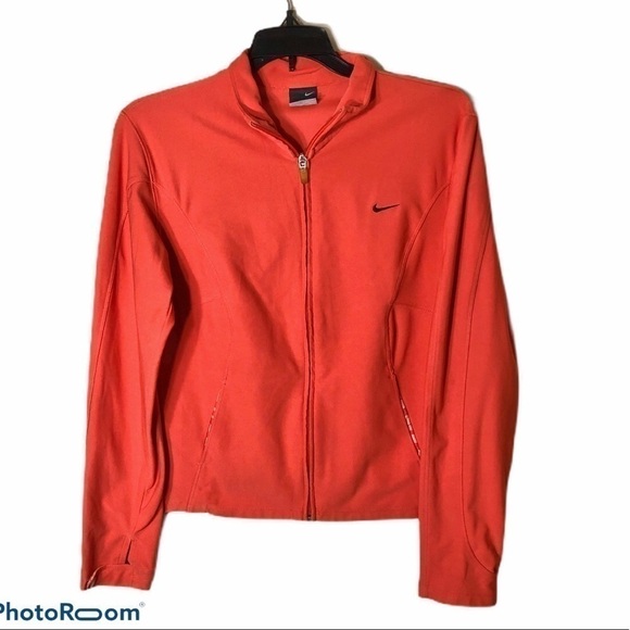 Nike Pink Full Zip Jacket Medium Women’s Track Athletic Sweatshirt - Picture 1 of 7